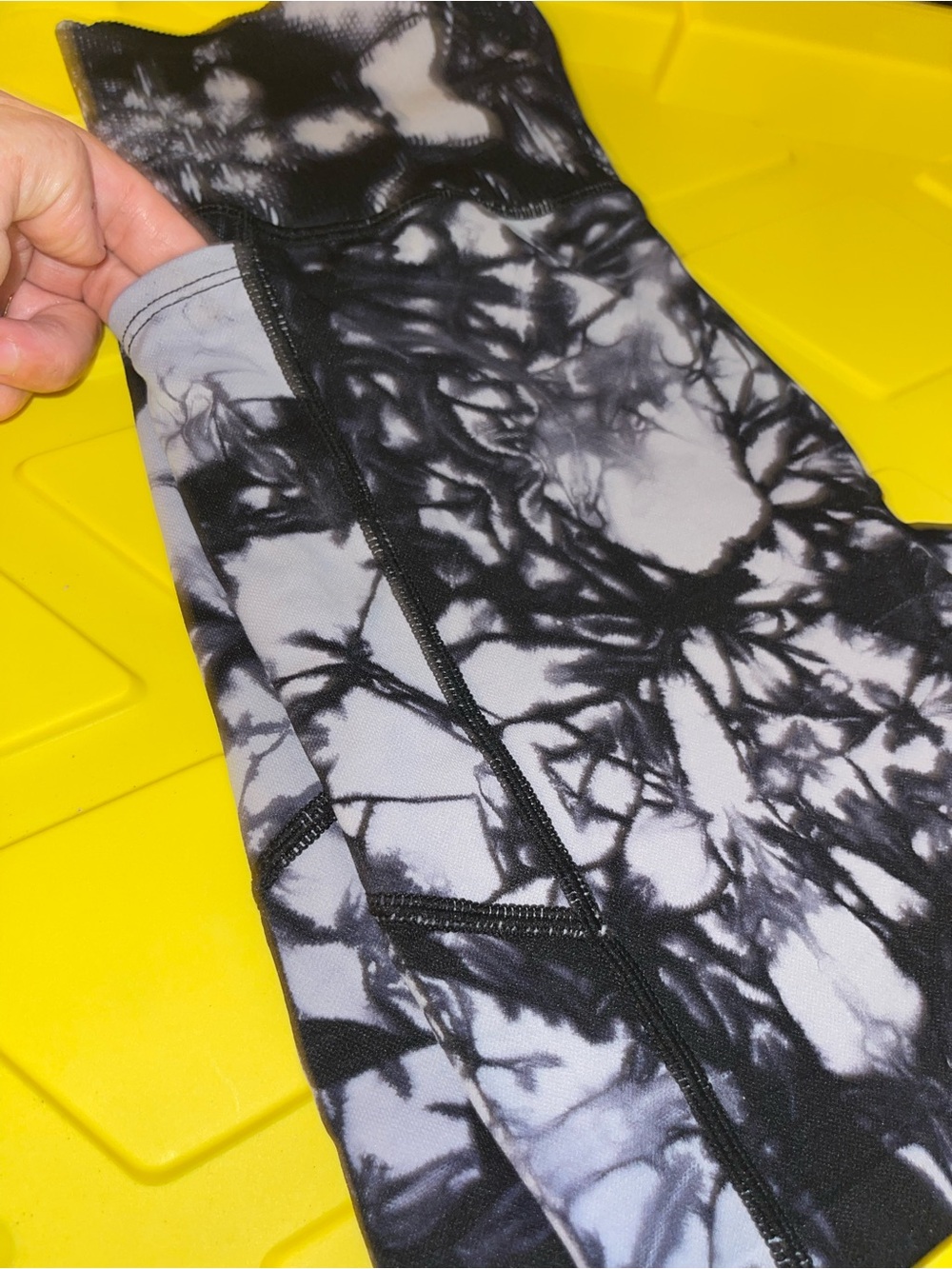 PINK Victoria's Secret Black and White Tie-Dye Bike Shorts
